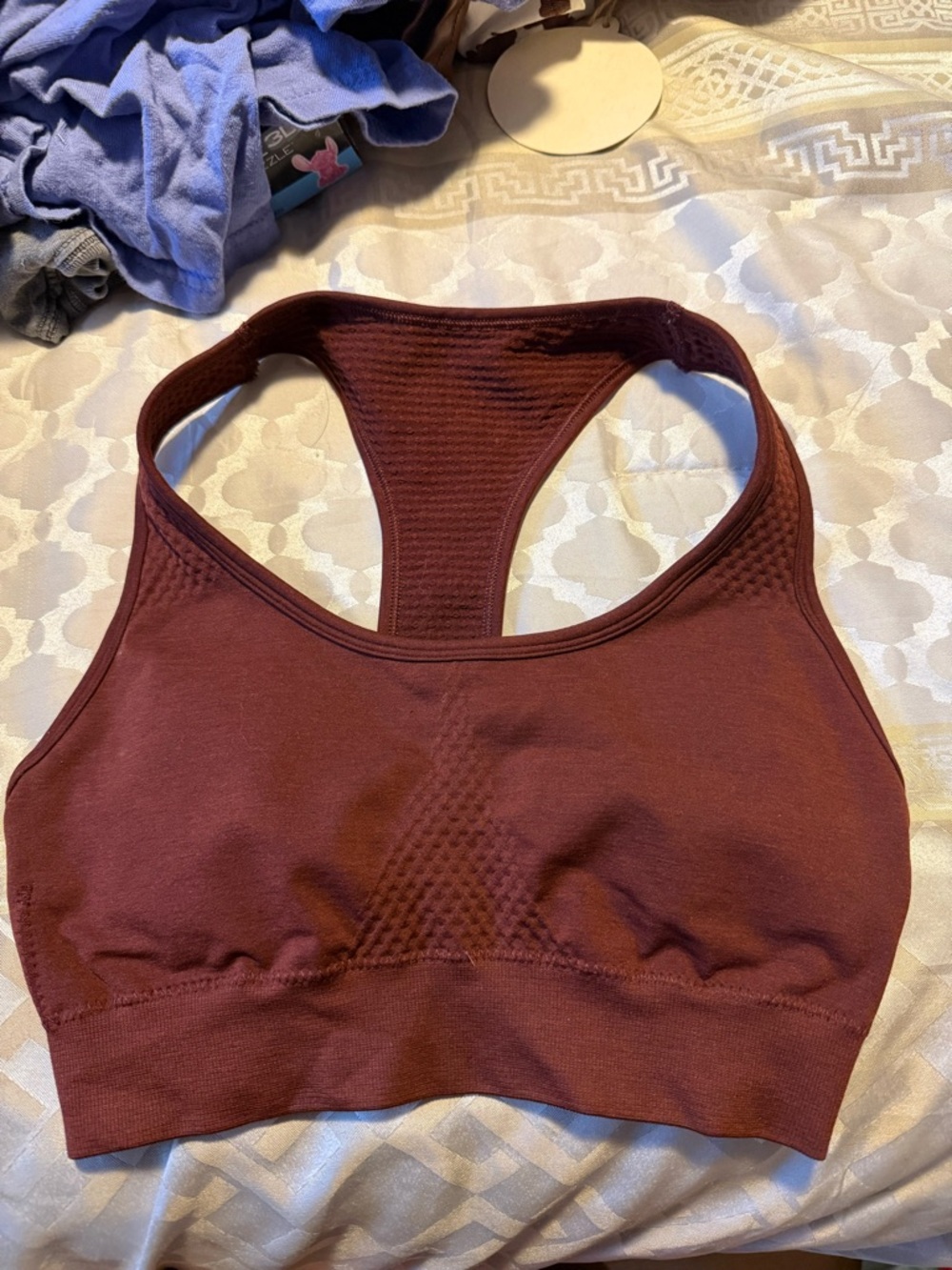Alphalete Seamless Racerback Sports Bra - Burgundy